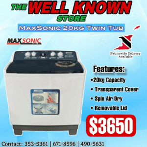 MaxSonic 20kg Twin Tub