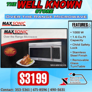 Maxsonic 1.6 Cuft Microwave