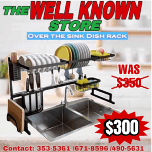 Over the sink dish rack