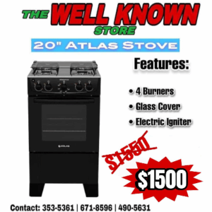 Atlas 20" 4 Burner
