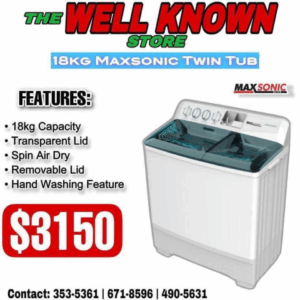 MaxSonic 18kg Twin Tub
