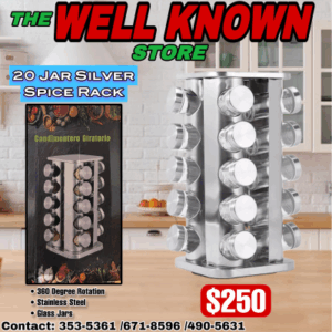 20 bottle Silver Spice Rack
