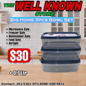 BIG HOME 3PCS Rect bowl set