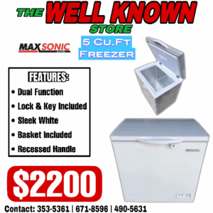 Maxsonic 5CuFt Chest Freezer (White)