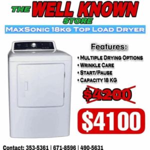 MaxSonic Electric Dryer 18kg