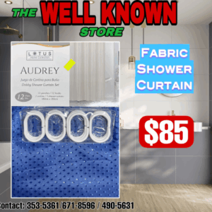 Fabric shower curtain