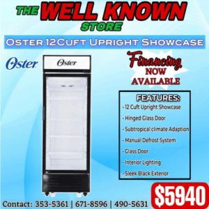 Oster 12CuFt Chiller/Showcase