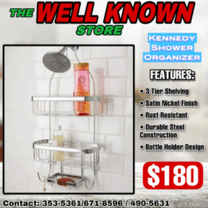 Kennedy Shower Caddy Flat silver