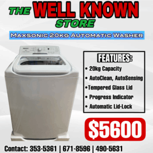 MaxSonic 20kg Automatic Washer (White)