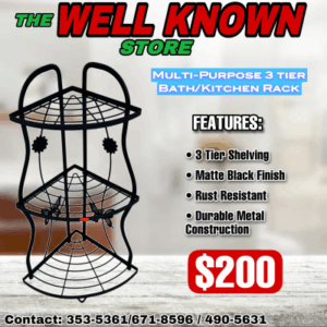 Corner shower caddy black