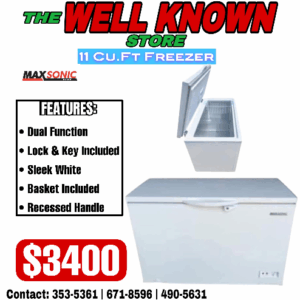 Maxsonic 11CuFt Chest Freezer (White)