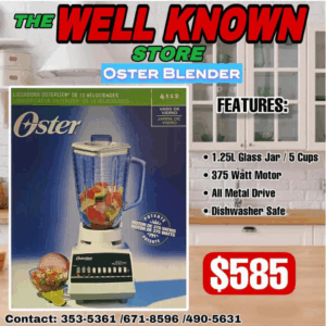 Oster blender press button