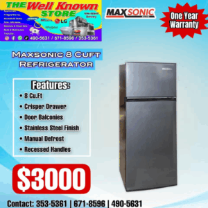 Maxsonic 8 cuft Refrigerator