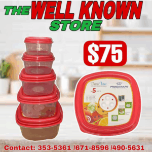 PRINCEWARE 5pcs square bowl set