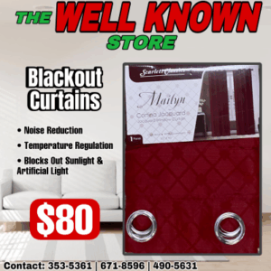 Mailyn Red single panel curtains