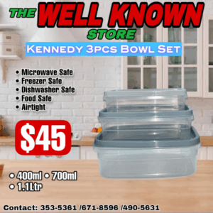 KENNEDY 3pcs rectangular bowl set