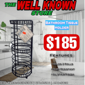 Toilet paper holder Brown round