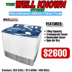MaxSonic 16kg Twin Tub