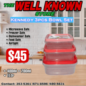KENNEDY 3pcs square bowl set