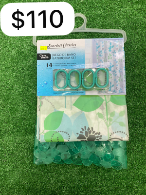 Shower curtain with suction mat