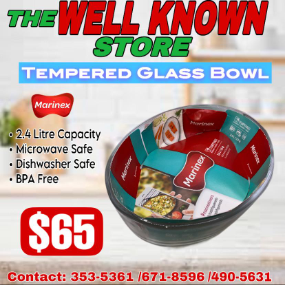 Marinex oval glass bowl2.4 ltr