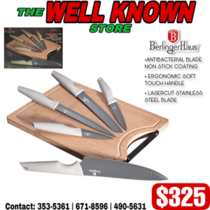 Berlinger Haus 6 pc knife set with cutting board