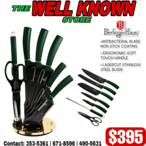 Berlinger Haus green 7pc knife set BH-2563
