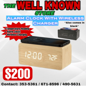 Digital clock with wireless charger