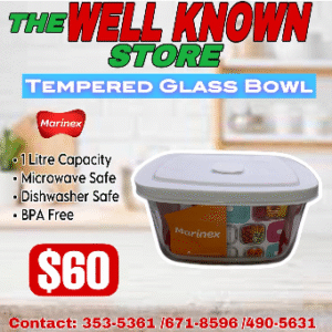 Marinex 1ltr. Glass bowl with cover sq