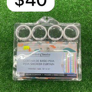 Plastic shower curtain $40