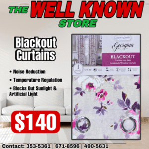 Blackout curtains Georgina Purple floral