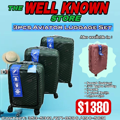 Aviator suitcase green