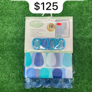 Aqua Kennedy Shower Curtain Set