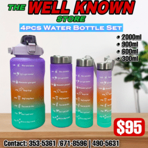 4pc Water Bottle Set