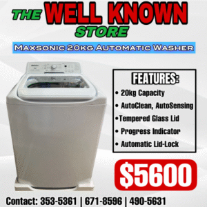 MaxSonic 20kg Automatic Washer (White)