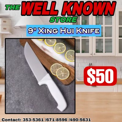White Handle 9″ Knife