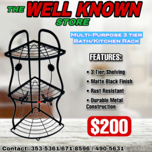 Corner shower caddy black