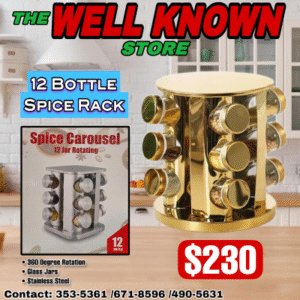 Gold spice rack