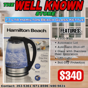 Hamilton beach glass kettle