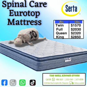 2242 K- Serta Spinal Care Eurotop King Size Mattress 11"