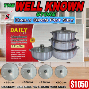 Daily 8pcs Pot Set(Glass Cover)