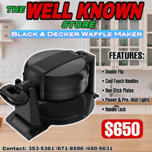 Black and decker double flip waffle maker