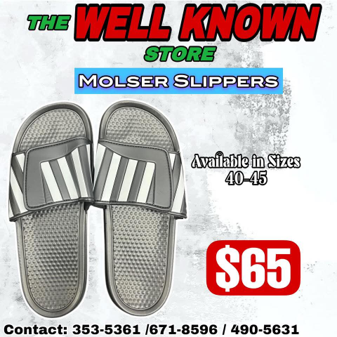 Molser black & white slipper