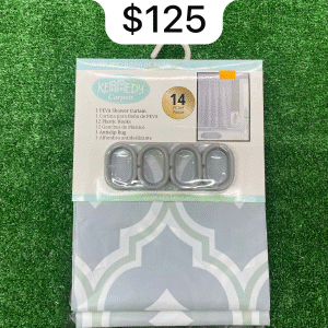 Grey Kennedy Shower Curtain Set