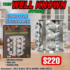 Silver spice rack