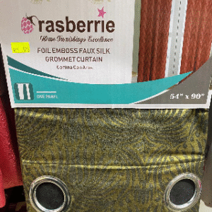 Rasberrie Blackout Curtain (Black and Gold)