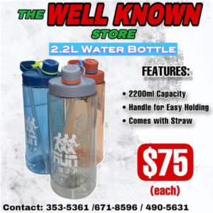 2.2 Ltr. Plastic Water Bottle With Straw