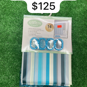 blue Kennedy shower curtain set