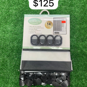 Black Kennedy Shower Curtain Set