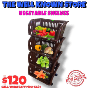4 Shelf Plastic Onion Rack